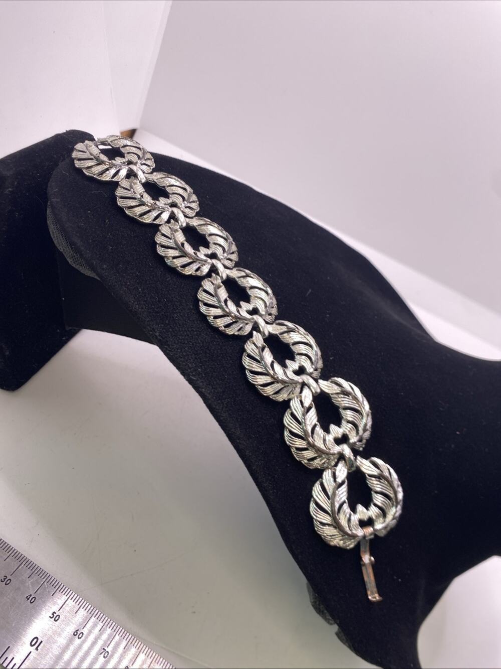 Womens Silver Vintage Worn Bracelet